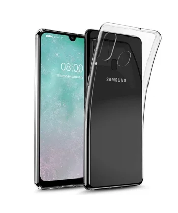 Ally Sm Galaxy A20/A30 Ultra Koruma Soft Şeffaf Silikon Kılıf-(5775)