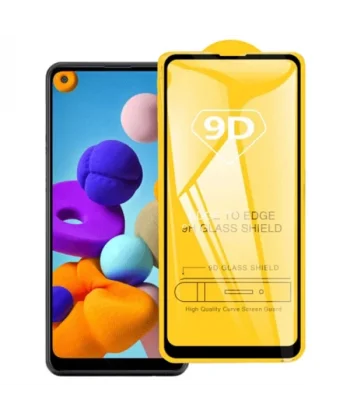 ALLY SM Galaxy A21 9D Full Glue Tempered Cam Ekran Koruyucu-(5775)