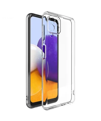 ALLY SM Galaxy A22 4G Kılıf Kamera Korumalı Ultra İnce Şeffaf Silikon Kılıf-(5775)