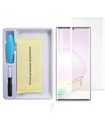 Ally Sm Galaxy Note 20 Full Uv Liquid+Uv Işık 3d Kırılmaz Cam Ekran Koruyucu-(5775)