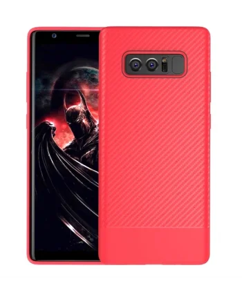 Ally SM Galaxy Note 8 Carbon Fiber Dokulu Premium Soft Silikon Kılıf-(5775)