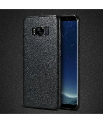 Ally SM Galaxy S8 Deri Dokulu Premium Soft Silikon Kılıf-(5775)