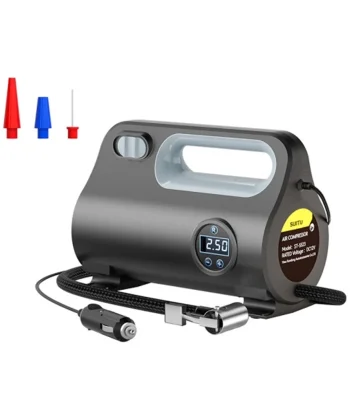 Ally ST-5523 LED Işıklı Taşınabilir Hava Pompası Kompresör Araç Lastik Şişirme Makinesi-(5775)