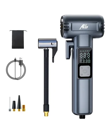 Ally ST-5530 Dijital  Şarjlı Araç Lastik Hava Şişirme Pompası Powerbank Pencere kırıcı-(5775)