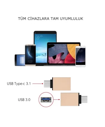 Ally Usb Type C Otg Converter Çevirici Başlık-(5775)