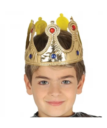 Altın Renk Eva Malzemeden İmal Çocuk Kral Tacı 57 Cm
