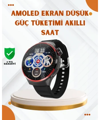 AMOLED Ekranlı Akıllı Saat Bluetooth Arama ve NFC Destekli