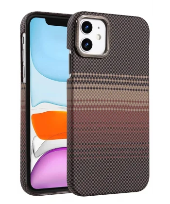 Apple iPhone 11 Vega Magsafe Kapak - Çöl Titanyum-(5796)