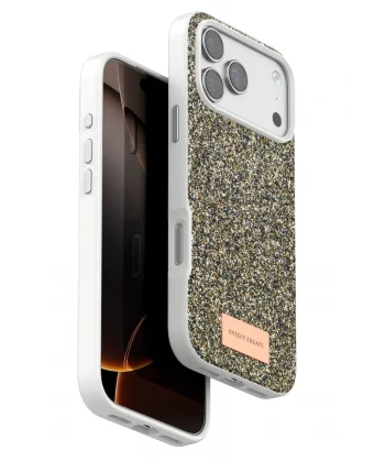 Apple iPhone 17 Pro Bright Simli Kapak - Çöl Titanyum-(5796)