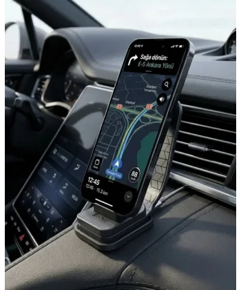 Araç Konsol Telefon Tutucu 360° Döner Katlanabilir Stand