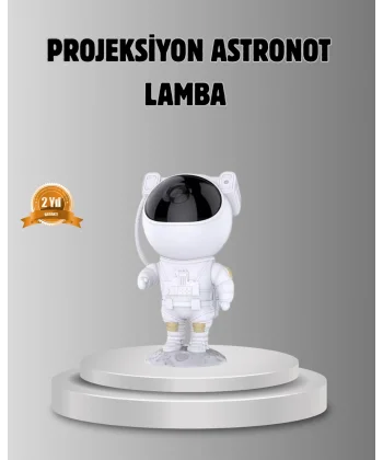 Astronot Galaksi Projeksiyon Lambası Bluetooth Bağlantılı ve Uzaktan Kontrollü