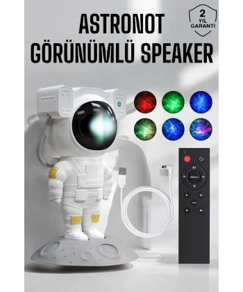 Astronot Görünümlü Projeksiyon Speaker Taşınabilir
