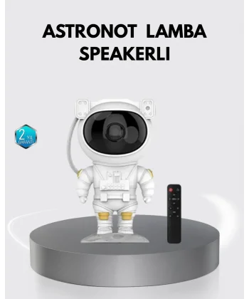Astronot Şekilli Galaxy Projeksiyon Lambası Nebula Efektli Dekoratif Lamba