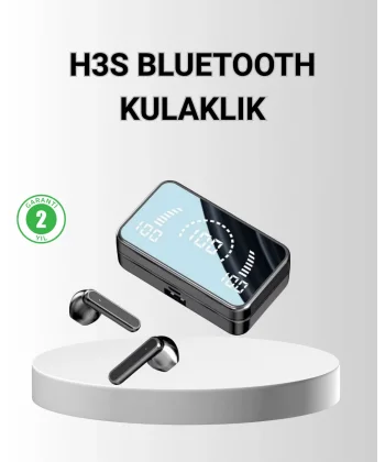 Ayna Ekranlı Bluetooth 5.1 Kablosuz Kulaklık – 3500 mAh Şarj Kutusu Suya Dayanıklı