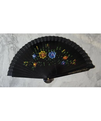 Bambu Çift Taraflı Siyah Yelpaze 12li Paket