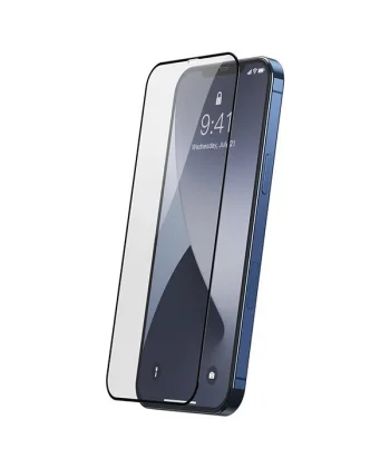 Baseus 0.25MM İPhone 12-12 PRO 6.1 3D Full Tempered Cam Ekran Koruyucu 2adet-(5775)
