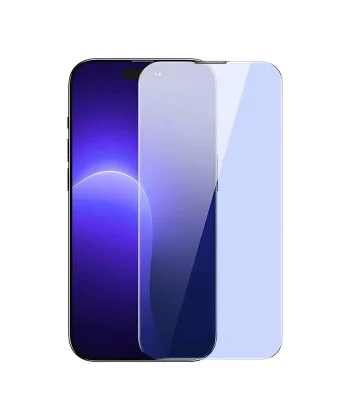 Baseus Crystal 0.3mm Anti-Blue iPhone 14 Pro Full Tempered Ekran Koruyucu 2 Adet Set-(5775)