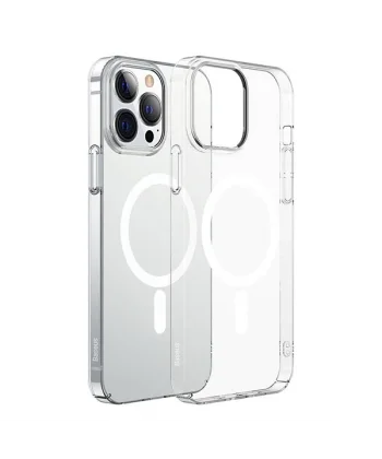 Baseus Crystal iPhone 12 Pro Max Kılıf Magsafe Uyumlu Manyetik Kılıf-(5775)