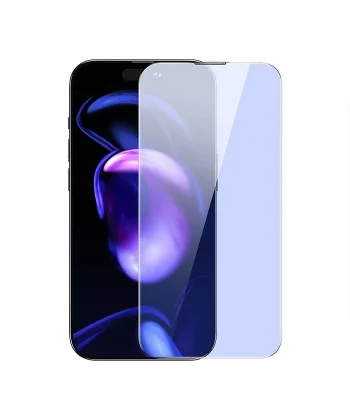 Baseus Crystal iPhone 15 Pro Max Full Koruma Anti Mavi Işık Tempered Cam Ekran Koruyucu 2 Adet Set-(5775)