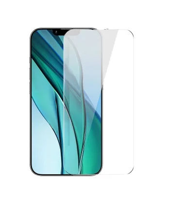 Baseus Crystal Serisi iPhone 15 Pro Max Full Koruma Tempered Cam Ekran Koruyucu 2 Adet Set-(5775)