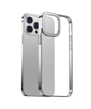 Baseus Glitter iPhone 13 Pro Kılıf Renkli Kenar Şeffaf Kılıf-(5775)