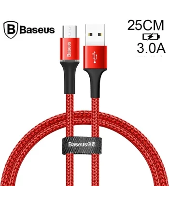 Baseus halo Mikro Usb 3A Hızlı Şarj 0.25CM Kısa Power Bank için Şarj Kablosu-(5775)