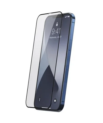 Baseus İPhone 12/12 Pro 6.1 Ekran Koruyucu 0.3MM Full Anti Blue Light Tempered Cam Ekran Koruyucu 2A-(5775)