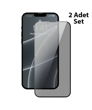 Baseus iPhone 13 Mini 0.23mm Gizlilik Hayalet Full Ekran Koruyucu 2 Adet Set-(5775)