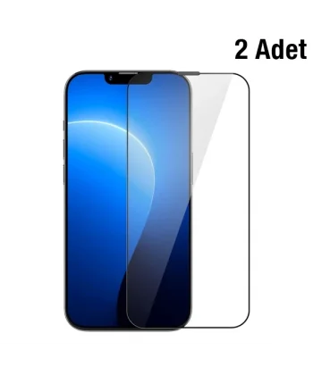Baseus iPhone 14 Plus/13 Pro Max 6.7 0.3mm Full Koruma Tempered Cam Ekran Koruyucu 2 Adet Set-(5775)