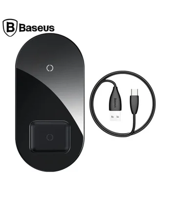 Baseus Simple 2in1 Kablosuz Wireless Şarj 18W iPhones+iPods-(5775)