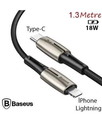 Baseus Waterdrop Type-C To İPhone PD18W Hızlı Şarj Kablosu 1.3M-(5775)