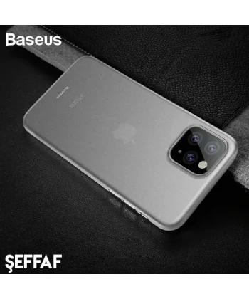 Baseus Wing Case İPhone 11 Pro 5.8  Ultra İnce Lux Mat Şeffaf Kılıf-(5775)