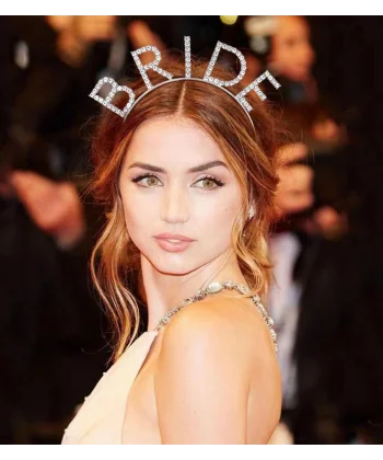 Bekarlığa Veda Mega Boy Kristal Taşlı Gümüş Bride Taç Gelin Tacı 20x21 Cm