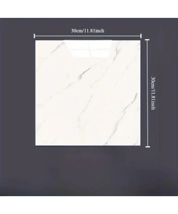 Beyaz Mermer Desenli Alüminyum Plastik Duvar Sticker (30*30)
