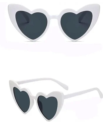 Beyaz Renk Kalp Gelin Düğün Gözlüğü 15x5 Cm