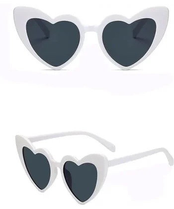 Beyaz Renk Kalp Gelin Düğün Gözlüğü 15x5 Cm