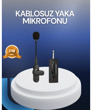 Bluetooth 5.2 Kablosuz Mikrofon – 360° Ses Algılama Gürültü Engelleme 4 Saat Çalışma