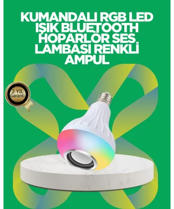 Bluetooth Hoparlörlü LED Ampul – 12W Enerji Tasarruflu