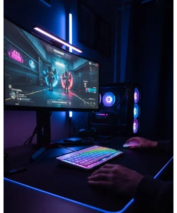 Bluetooth Klavye Mouse Seti Aydınlatmalı Türkçe Q Ergonomik Tasarım