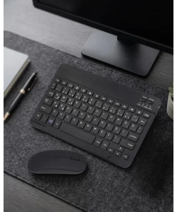 Bluetooth Klavye Mouse Seti Taşınabilir Wireless Bilgisayar Aksesuarı