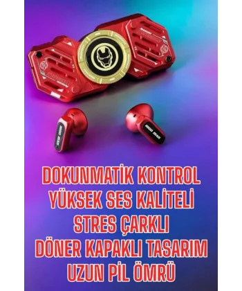 Bluetooth Kulaklık Stres Çarklı Döndürülebilir Uzun Şarj Süreli Oyuncu Kulaklığı