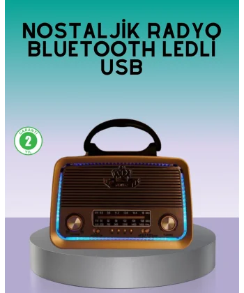 Bluetooth Özellikli Nostalji Radyo 3 Bant FM AM SW