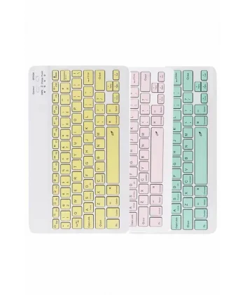 Bluetooth Şarj Edilebilir Mini Q Klavye Kablosuz Taşınabilir