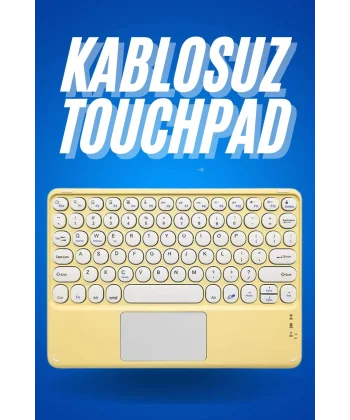 Bluetooth Touchpad Klavye Ultra İnce Taşınabilir Q Klavye