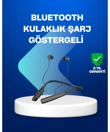 Boyun Askılı Kablosuz Bluetooth Kulaklık – Aktif Gürültü Önleme LCD Ekranlı