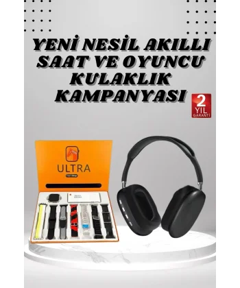 Boyun Bantlı Kulaklık ve 7 Kordonlu Yeni Nesil Akıllı Saat Kampanyası Yüksek Ses Kaliteli