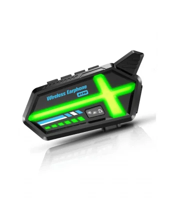 Bt26 Motosiklet Kask Kulaklık Bluetooth Rgb Işıklı 2 Eşleşme Özellikli 1000 Mah Intercom