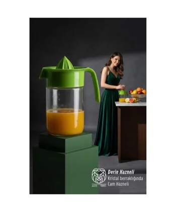 Cam Hazneli Profesyonel Narenciye Sıkacağı – 660 ml 19 cm Derin Kapasite