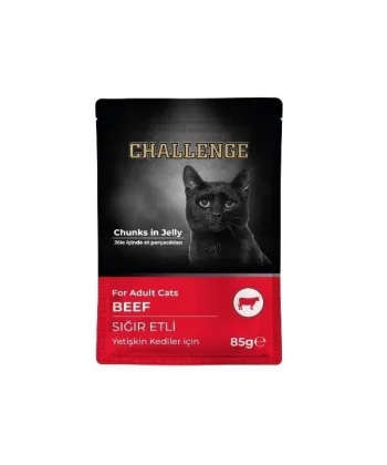 Challenge Sığır Etli Pouch Yetişkin Konserve Kedi Maması 85 Gr
