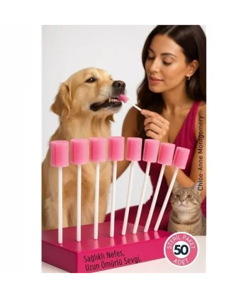 Chloe-Anne Serisi 50liKedi & Köpek Diş Temizleme ve Profesyonel Ağız Bakım Swabı